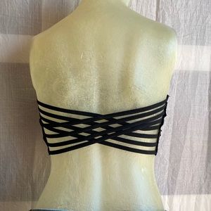 Black Strappy back bralette/bandeau